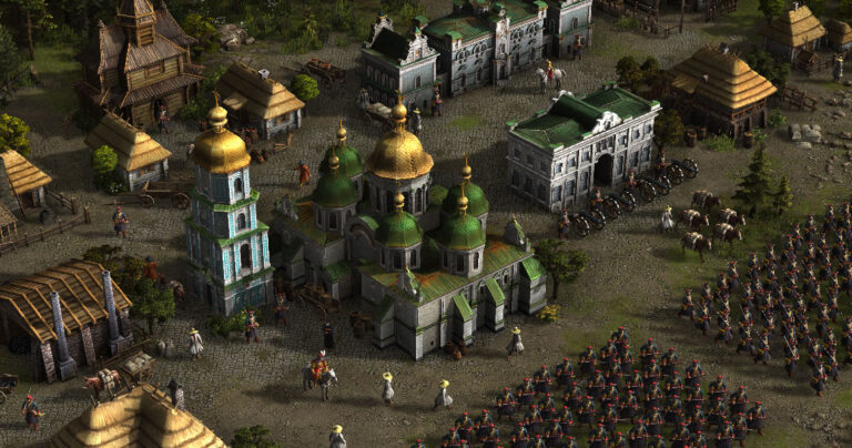 Cossacks 3 mit historischer Stadt und großen Truppenverbänden - Bild: GSC Game World