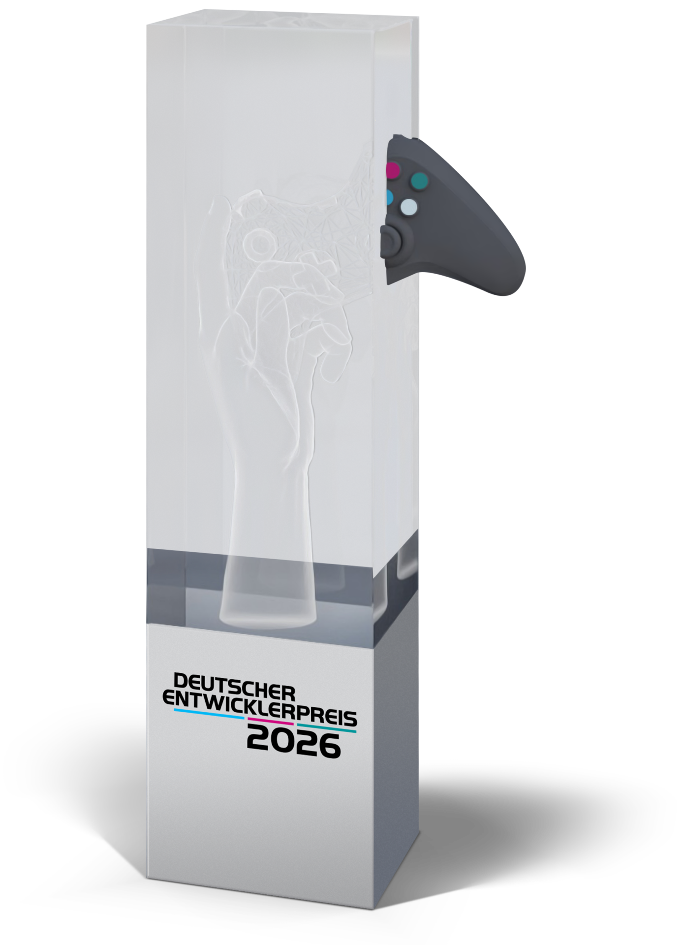 Trophäe des Deutschen Entwicklerpreises 2026