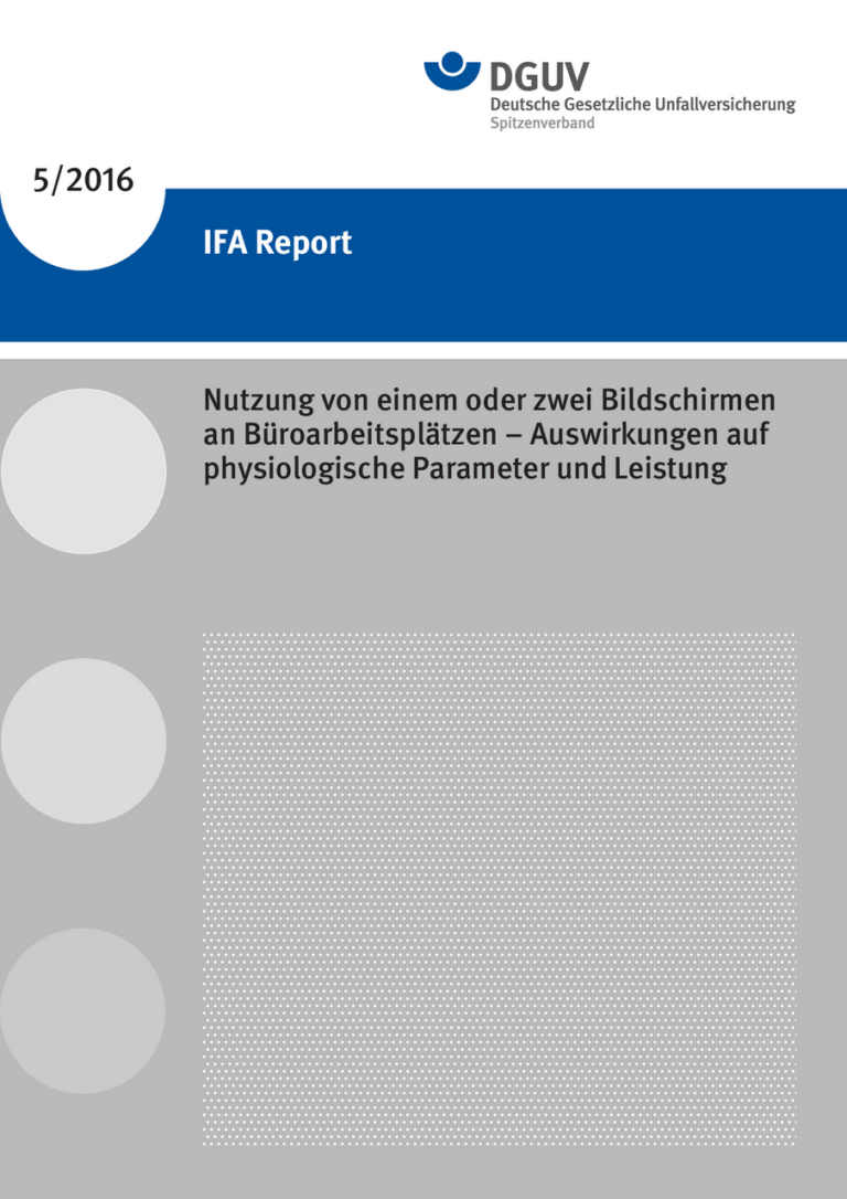 DGUV-Arbeitsschutzinformationen für Bildschirmarbeitsplätze - Bild: DGUV