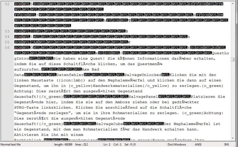 Diablo 3 Stringliste im Texteditor - Bild: TheVamp's Blog