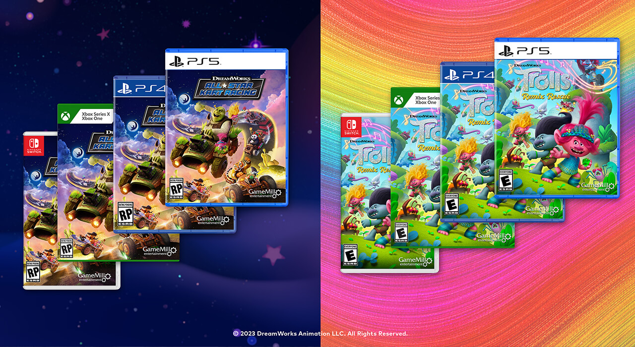 DreamWorks All-Star Kart Racing mit DreamWorks-Figuren