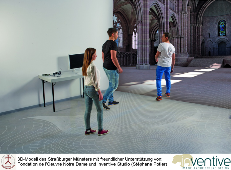 EVEIL-3D in einer virtuellen Rekonstruktion des Straßburger Münsters - Bild: EVEIL-3D