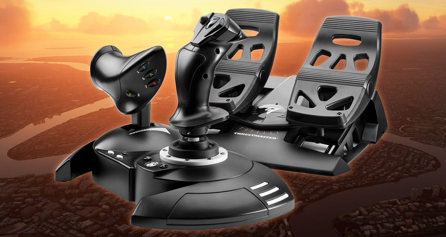 Flight-Simulator-Zubehör für Xbox mit Joystick und Pedalen - Bild: Microsoft / Xbox Wire