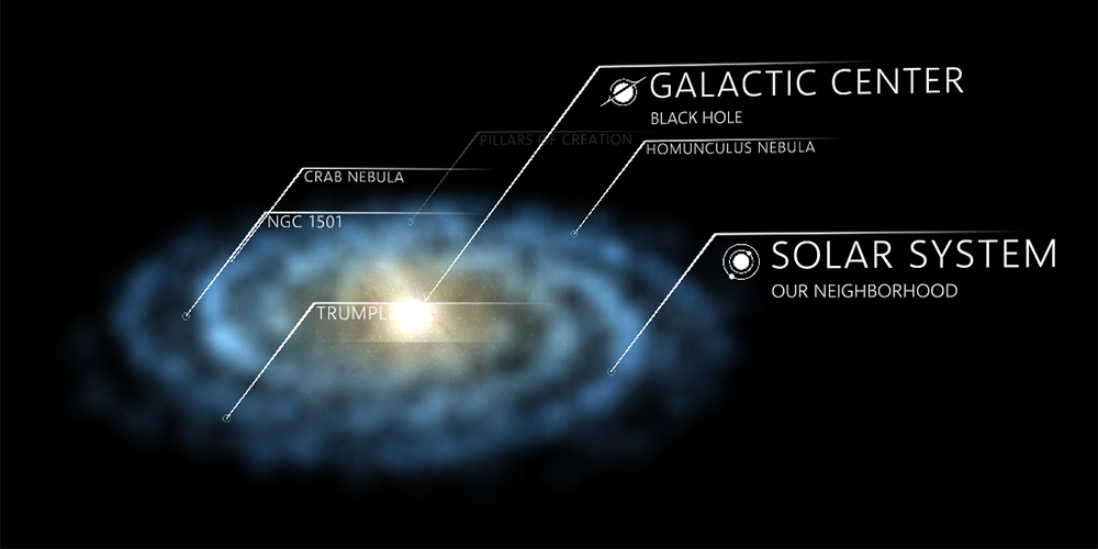Galaxy Explorer zeigt eine annotierte Galaxie für HoloLens - Bild: Microsoft