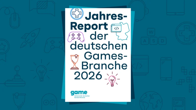 Jahresreport der deutschen Games-Branche 2026, Titelbild des game-Verbands