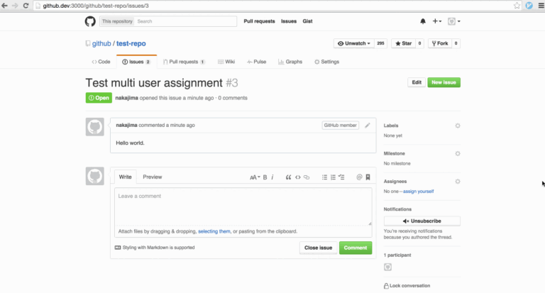 GitHub Issues mit mehreren Zuständigen - Bild: GitHub