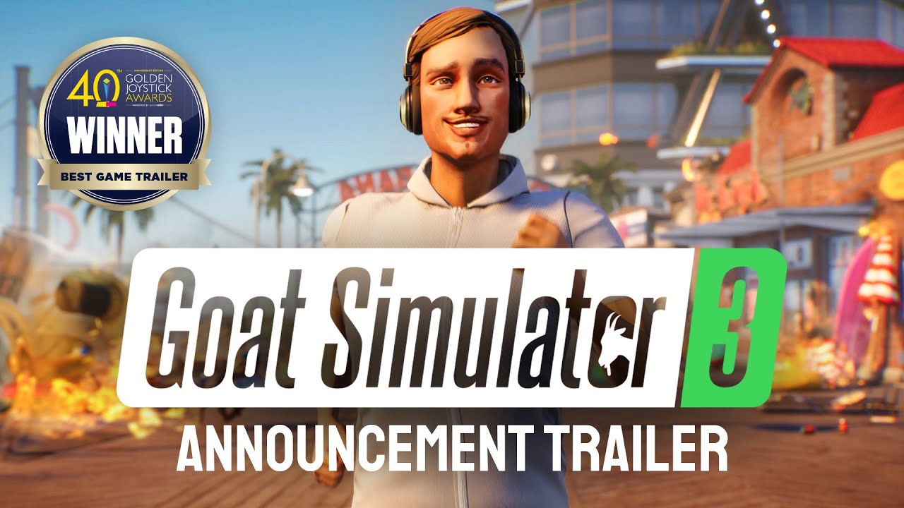 Goat Simulator 3 mit Ziege und offener Insel San Angora