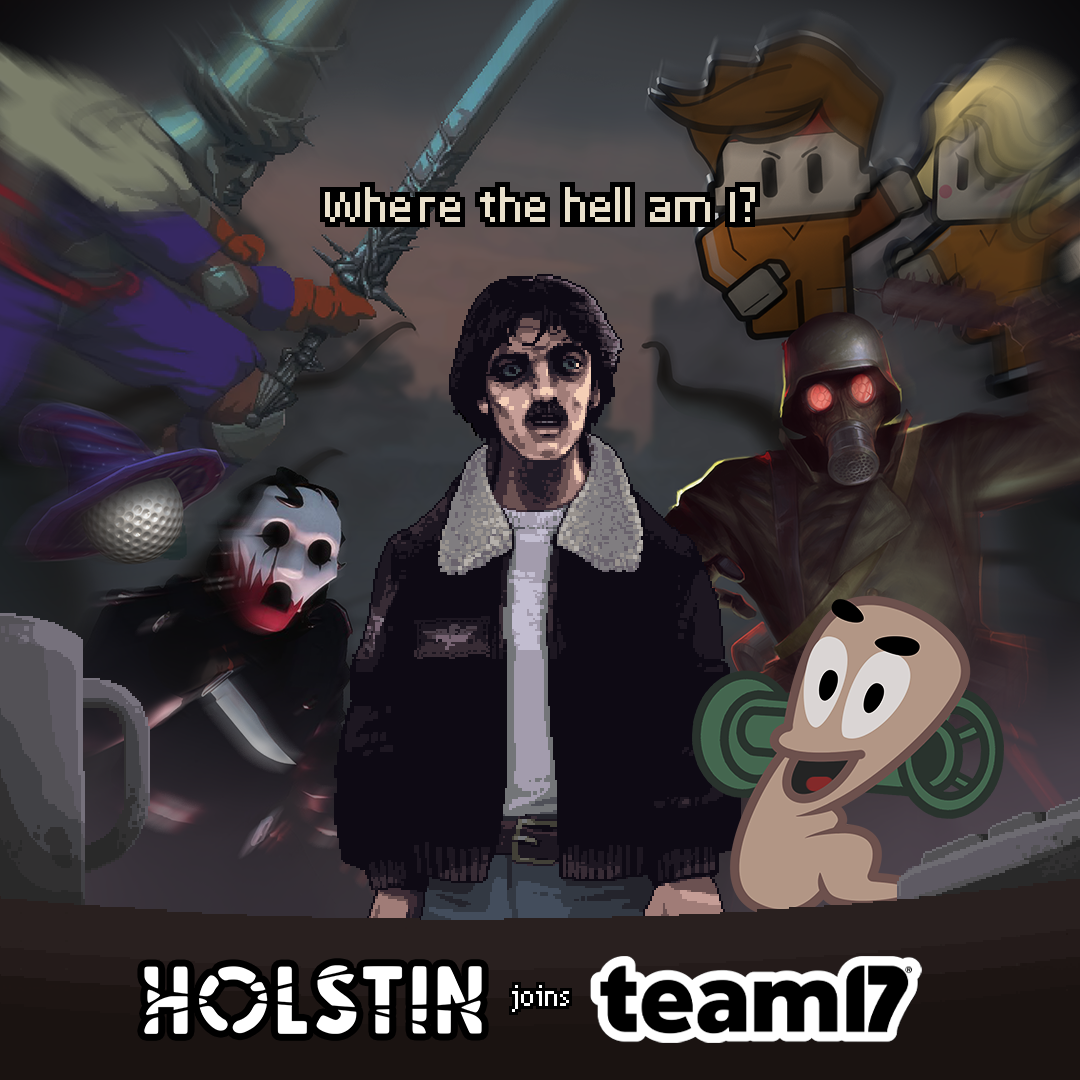 Holstin Keyvisual zur Publishing-Partnerschaft von Team17 und Sonka Games