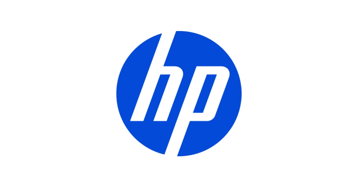 HP Logo auf der offiziellen Presseplattform zur OMEN-Ankündigung