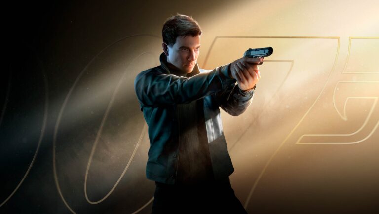 Key Art zu 007 First Light mit Logo und Tagline