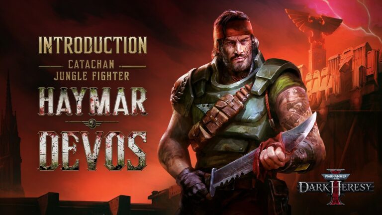 Trailer-Bild zu Warhammer 40.000: Dark Heresy mit dem Begleiter Haymar Devos von Catachan