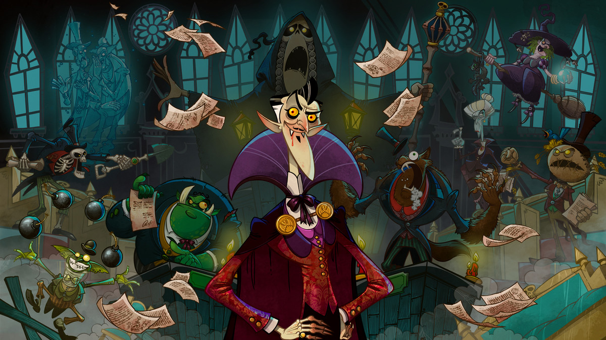 Key Art von Prime Monster mit einem monstroesen Parlamentssitz im Zentrum