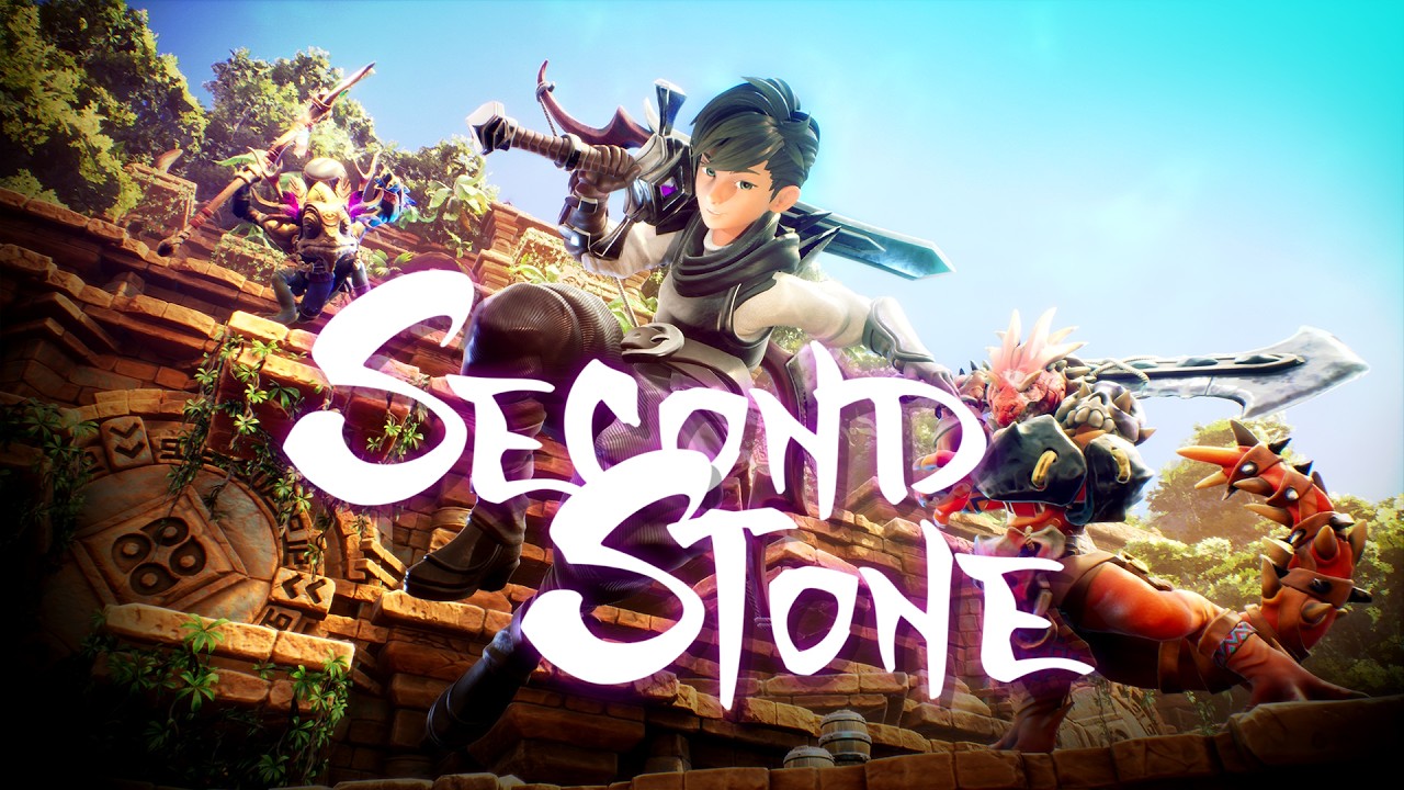 Key-Art des Action-RPG Second Stone mit Spieltitel und Protagonist