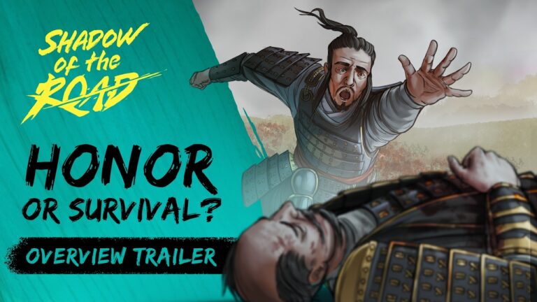 Schlachtszene aus Shadow of the Road mit Samurai und mechanisierten Einheiten