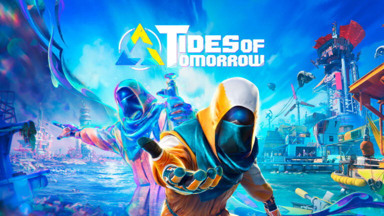 Coverart von Tides of Tomorrow mit der Plasticpunk-Ästhetik des Spiels