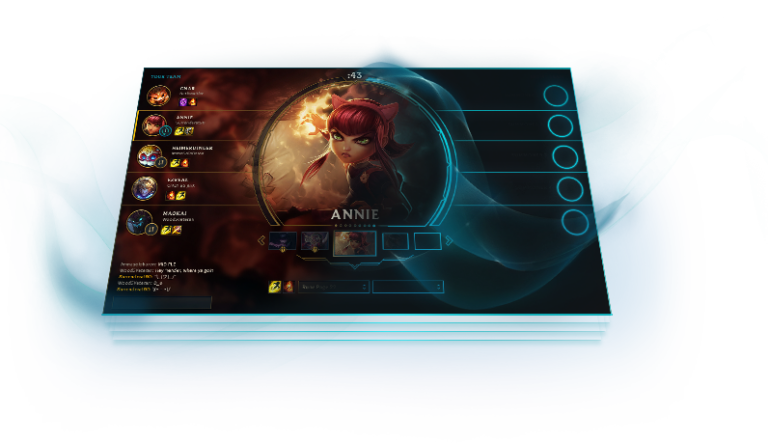 Entwurf der League-of-Legends-Clientoberfläche aus der Ankündigung zur Saison 2016 - Bild: Riot Games