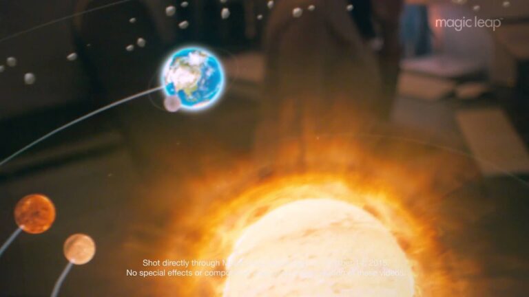 Magic-Leap-Demo mit Roboter und Sonnensystem