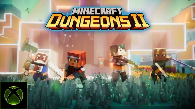 Endcard des offiziellen Xbox-Trailers zu Minecraft Dungeons II