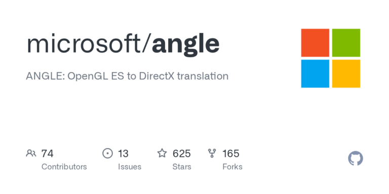 Microsofts ANGLE-Codebasis für WebGL und DirectX - Bild: Microsoft auf GitHub