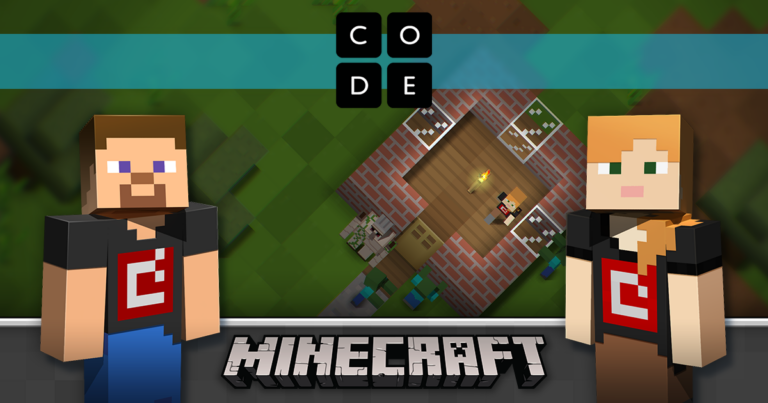 Minecraft Hour of Code Designer aus der offiziellen Microsoft-Mitteilung