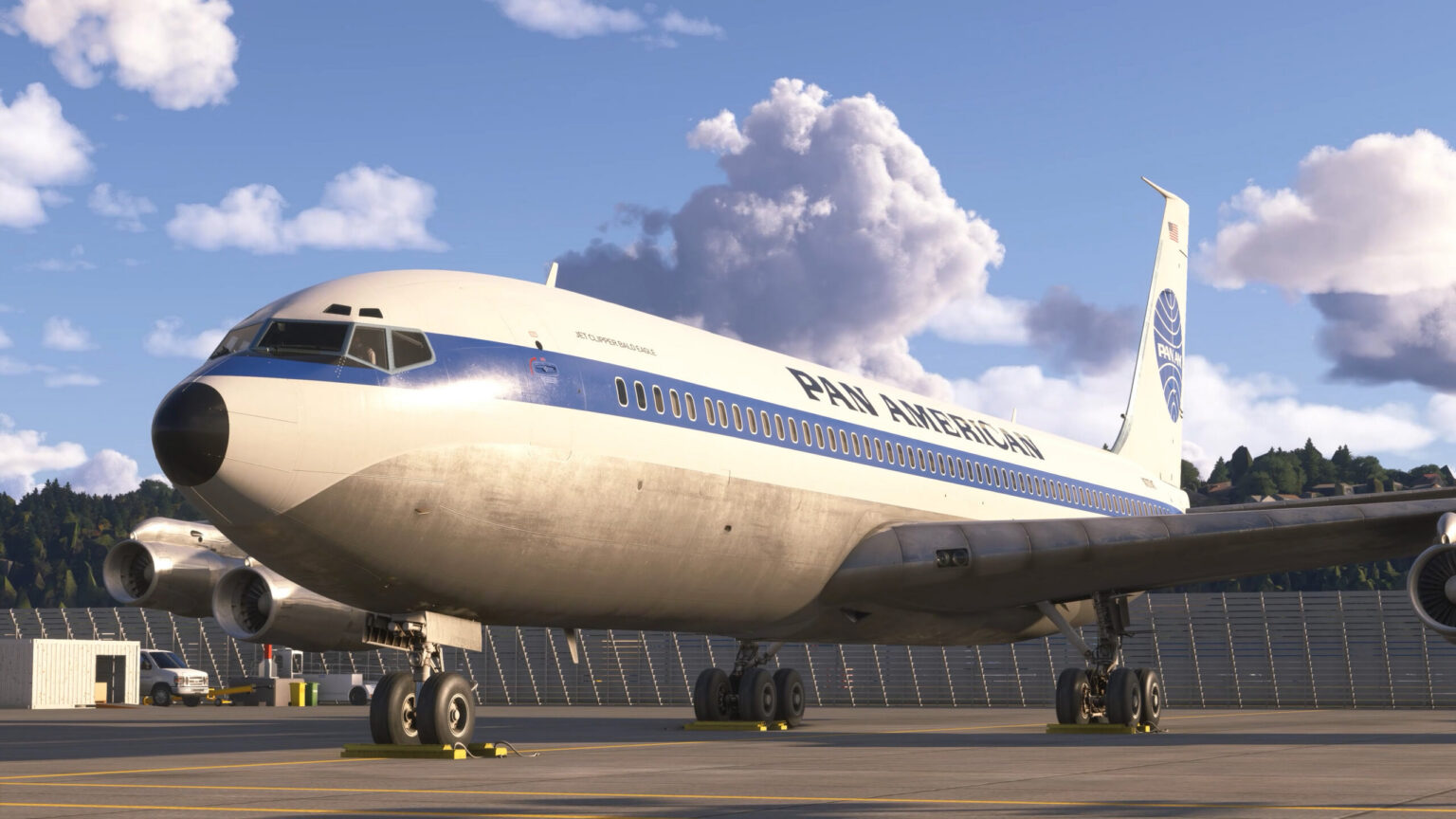Boeing 707-320C als Famous Flyer 10 in Microsoft Flight Simulator