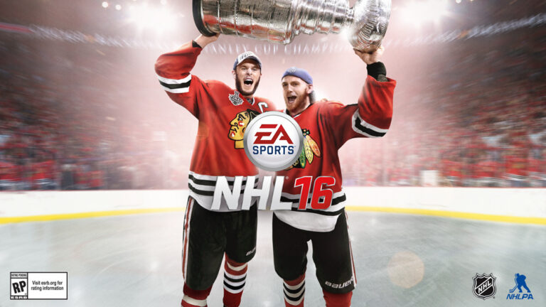 NHL 16 Cover mit Jonathan Toews und Patrick Kane - Bild: Electronic Arts