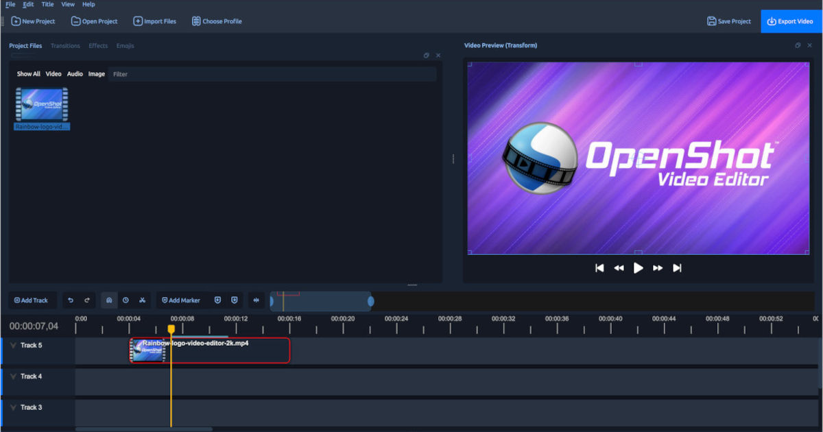 OpenShot Video Editor 2.2 mit 4K-Bearbeitung - Bild: OpenShot