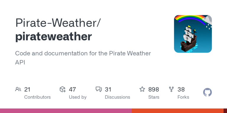 Pirate Weather Projektübersicht für eine offene Wetterdaten-API