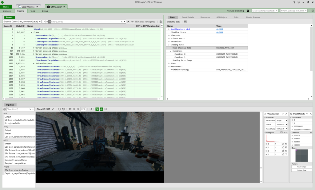 PIX 1903.26: Variable Rate Shading in GPU Captures
