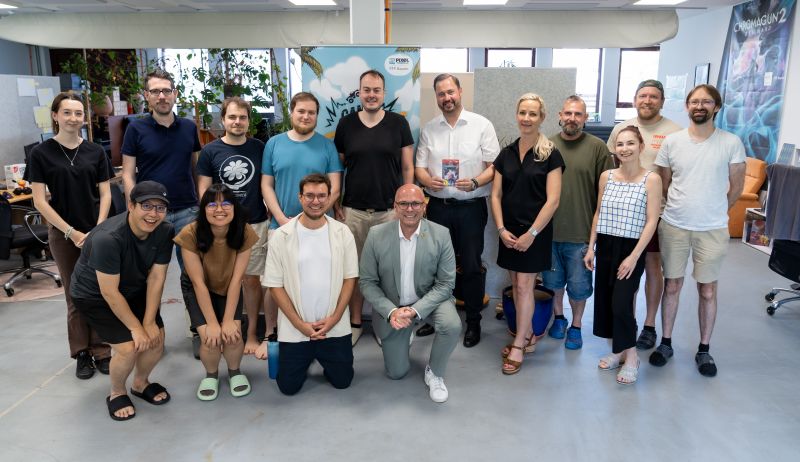 Fabian Mehring mit Teams von Pixel Maniacs, Spaceflower und Mimustudio in Nürnberg