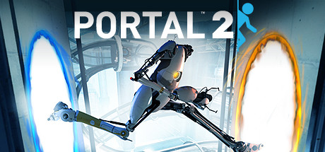 Portal 2 Motiv mit Chell und GLaDOS
