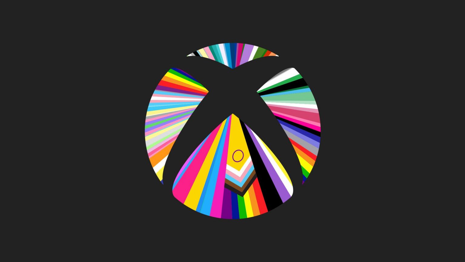 Xbox Pride Month 2022 mit farbenfrohem Xbox-Motiv