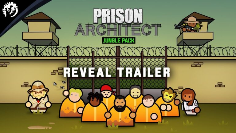 Prison Architect: Jungle Pack zeigt ein Gefängnis im tropischen Dschungel.