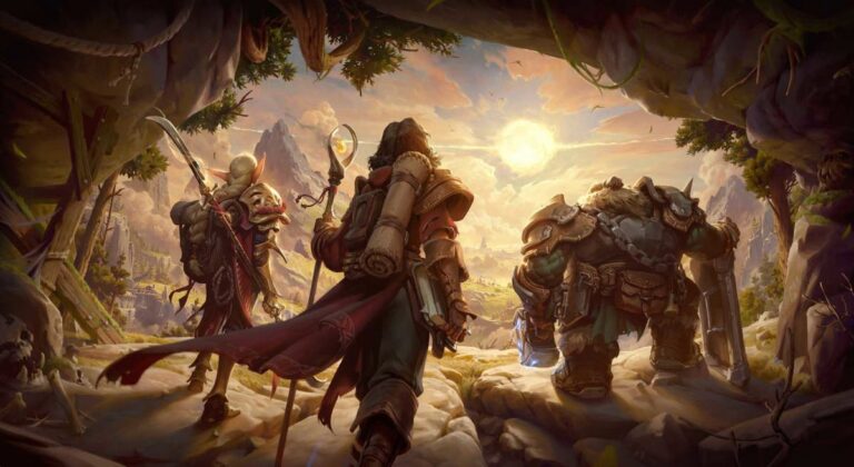 Project Fantasy: Fantasy-Gruppe in einer weitläufigen Landschaft