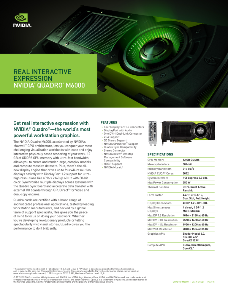 Nvidia Quadro M6000