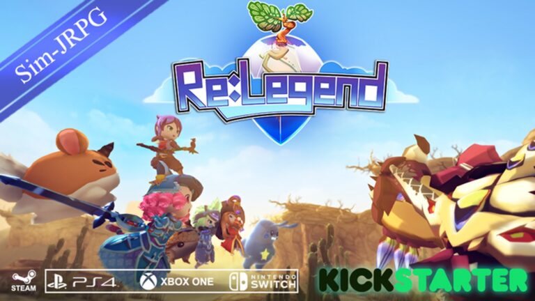 Re:Legend mit Monster und Landschaft aus der Kickstarter-Kampagne