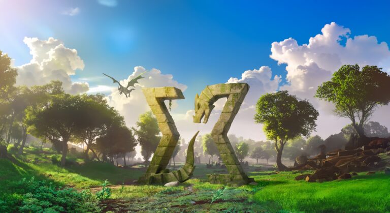 RuneScape: Dragonwilds in einer grünen Landschaft mit Drachen