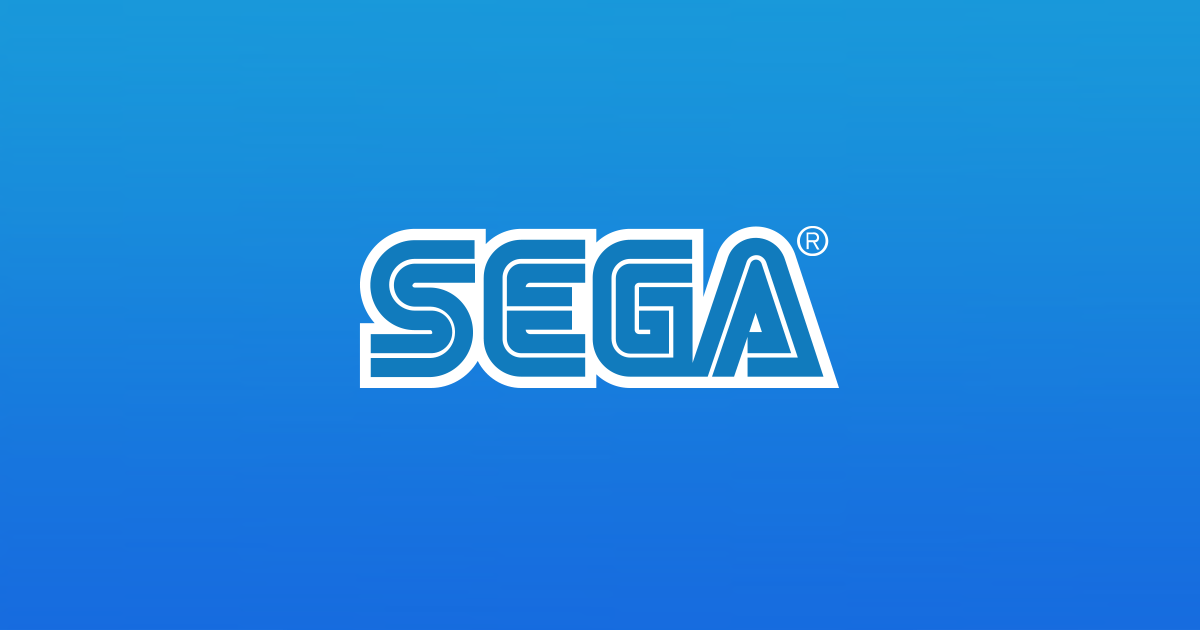 SEGA-Logo auf blauem Hintergrund