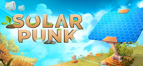 Solarpunk mit schwebender Inselwelt