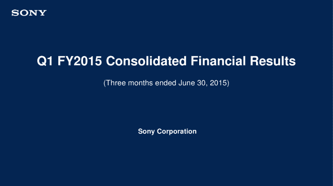 Sony Q1 FY2015: Gewinn und PlayStation-4-Auslieferungen - Bild: Sony Corporation