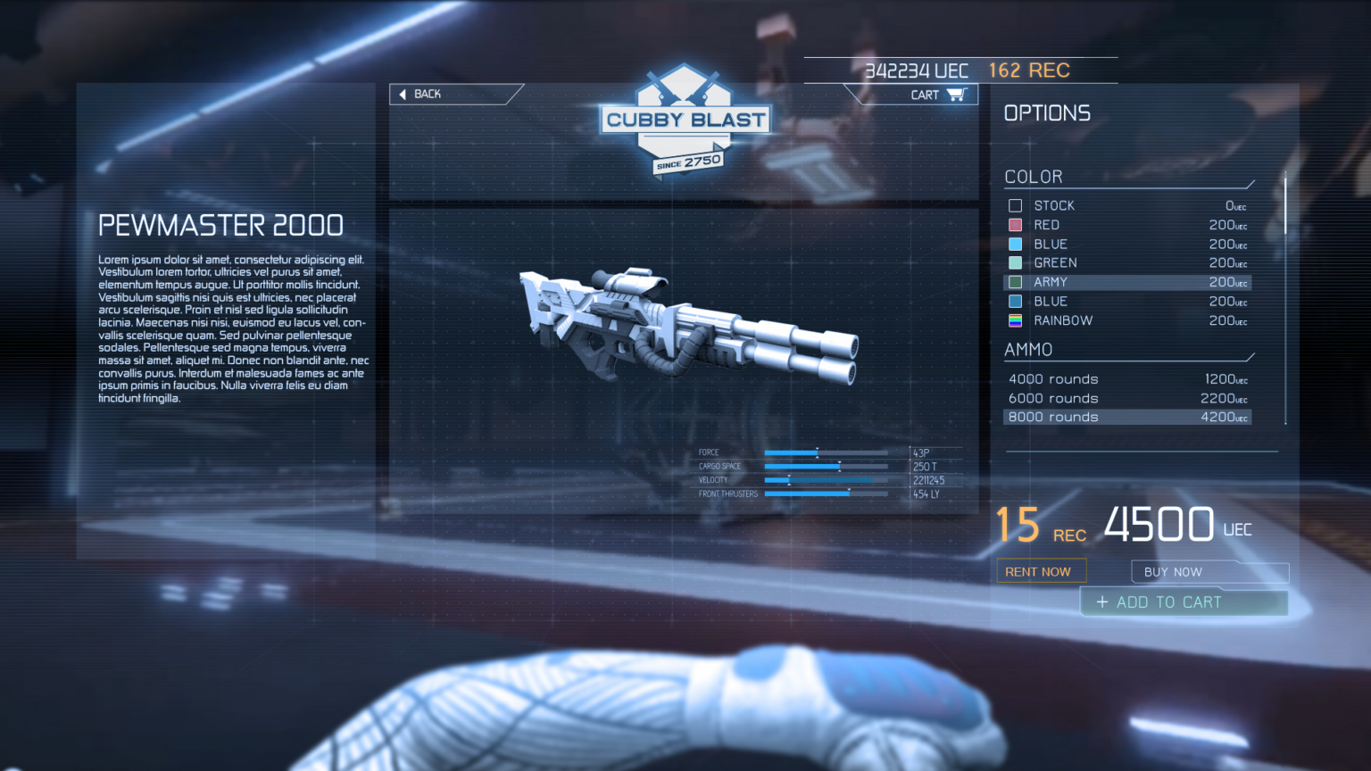 Star Citizen: REC-Mietguthaben im mobiGlas