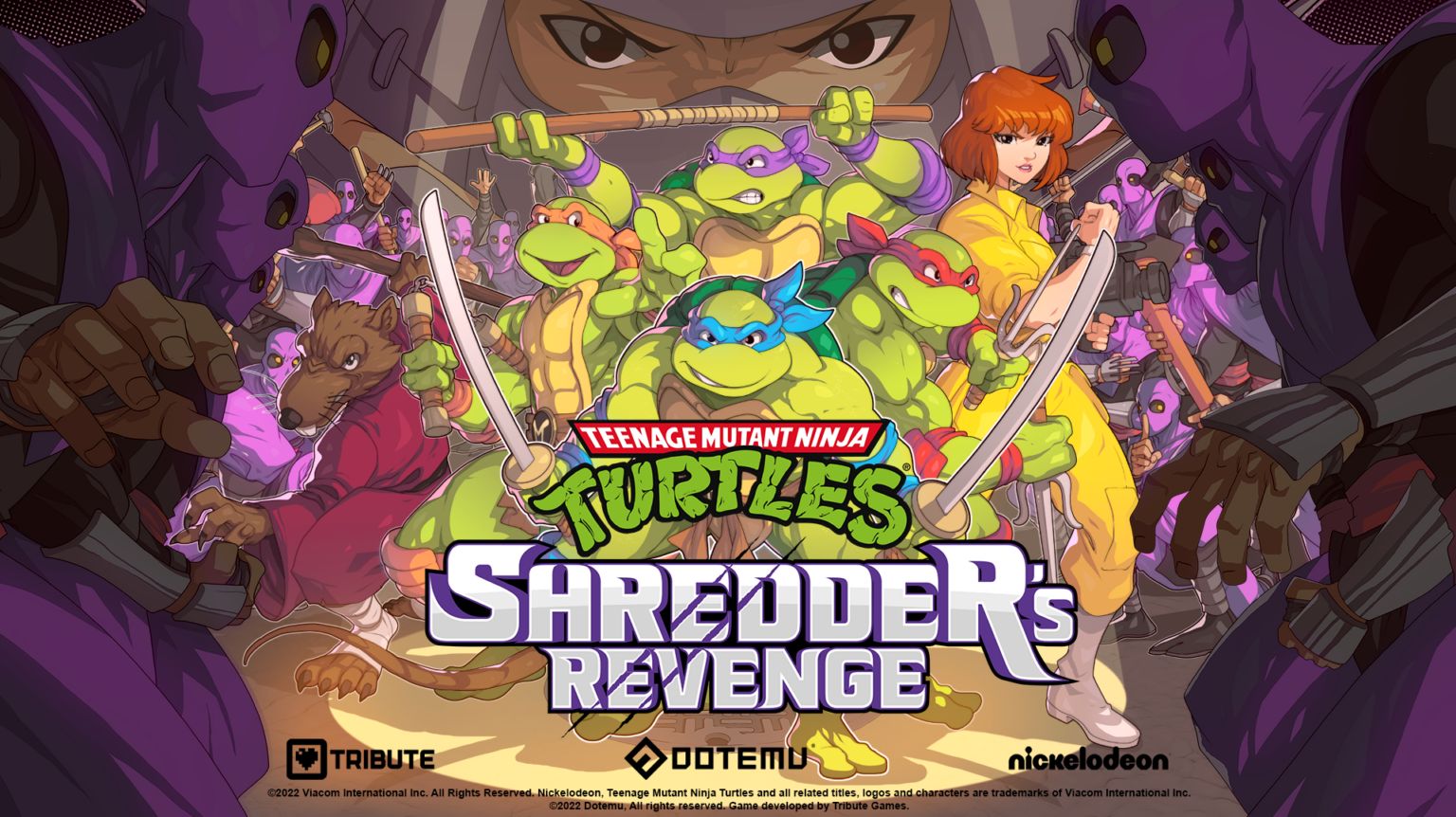 Teenage Mutant Ninja Turtles: Shredder’s Revenge Key-Art - Bild: Dotemu / Tribute Games