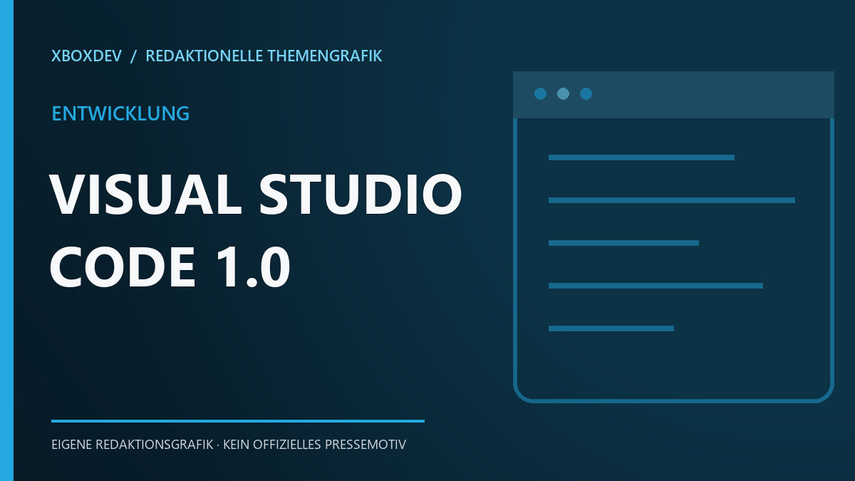 Visual Studio Code 1.0 - Bild: Microsoft