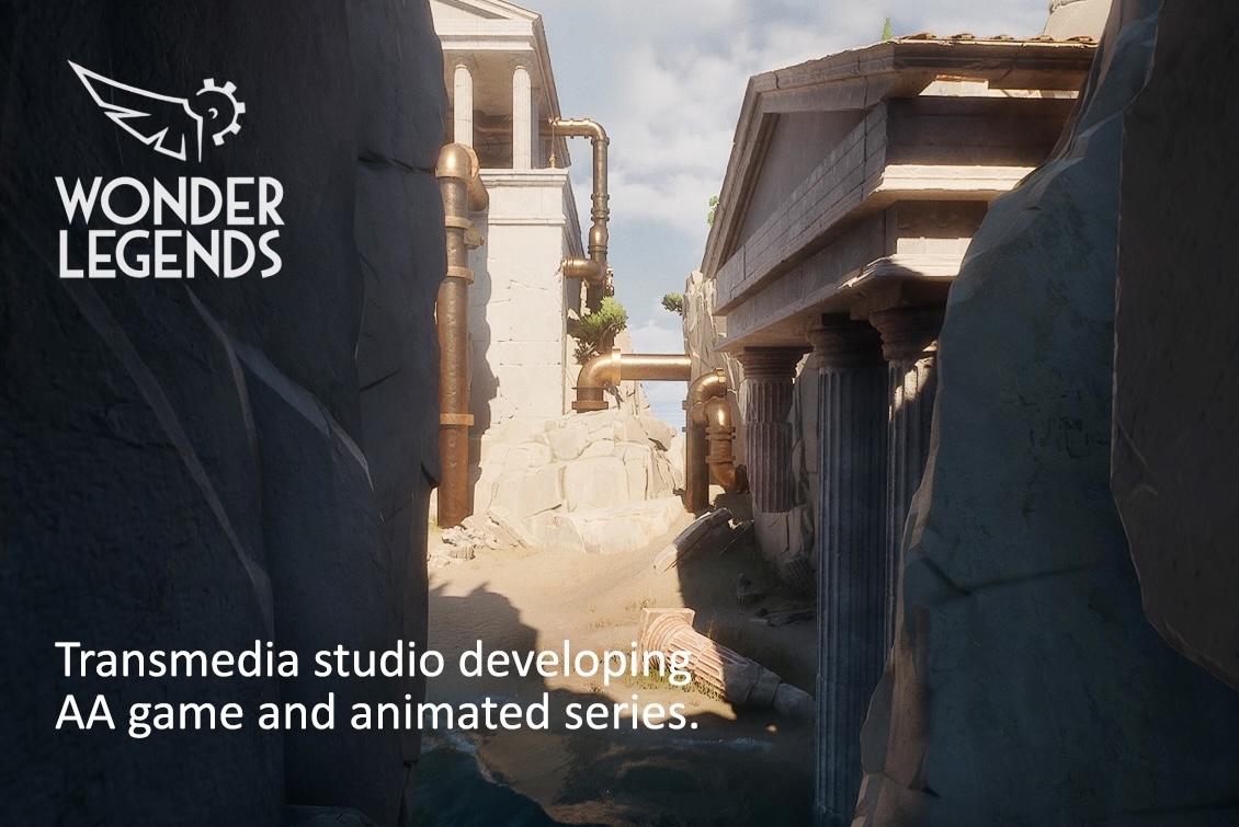 Wonder-Legends-Studio-Szene aus der griechisch inspirierten Steampunk-Welt - Bild: SMOK Ventures