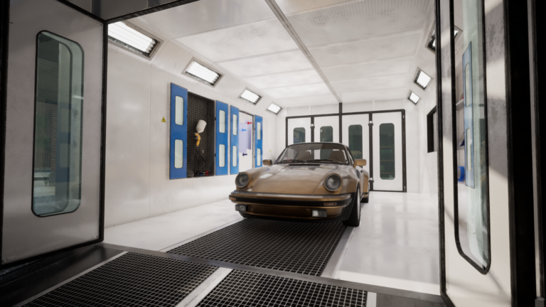 Underground Garage in der Lackierkabine - Bild: BeardedBrothers.games / Steam