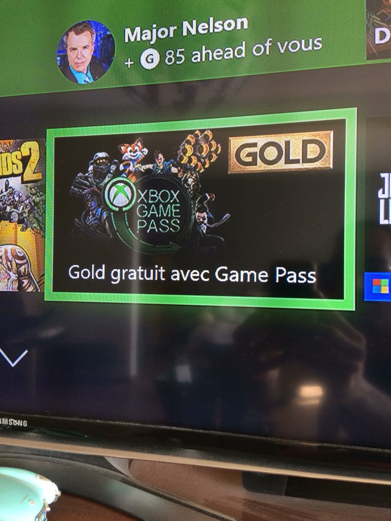 Screenshot eines Xbox-Game-Pass-Angebots mit kostenloser Gold-Mitgliedschaft - Bild: X / Enric Bernades