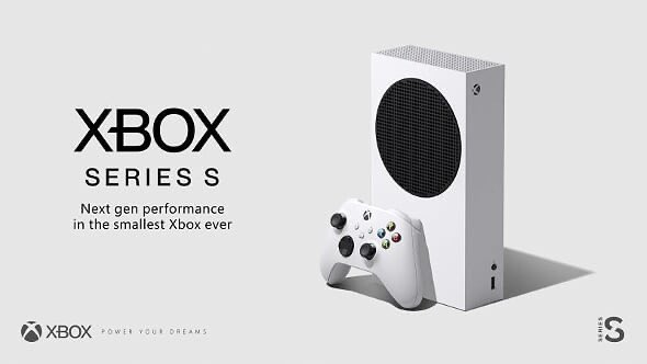 Weiße Xbox Series S neben dem Xbox Wireless Controller