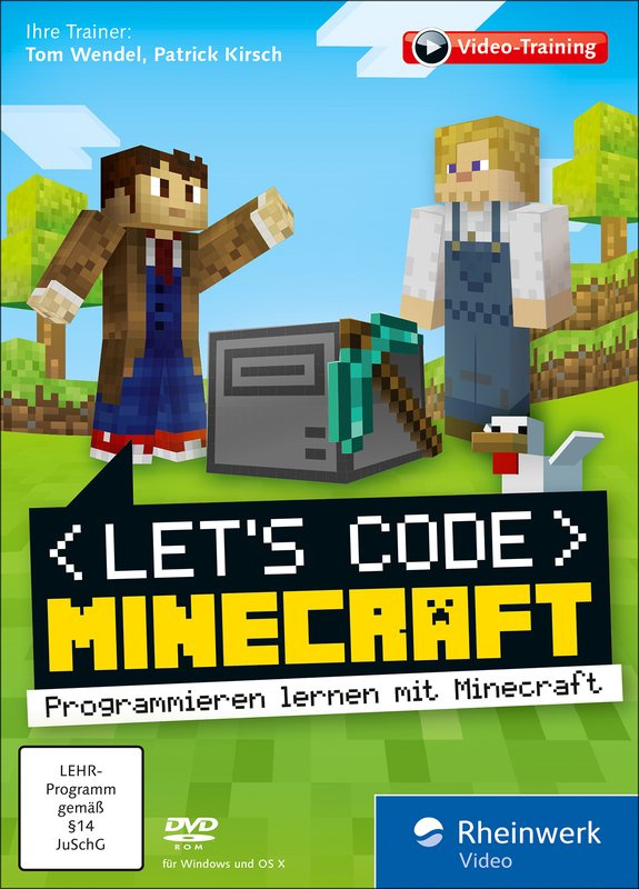 Cover des Videotrainings Let’s Code Minecraft - Bild: Rheinwerk Verlag