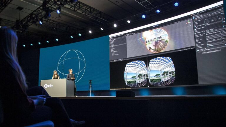 Unity-Szene mit einem 360-Grad-Video als Skybox