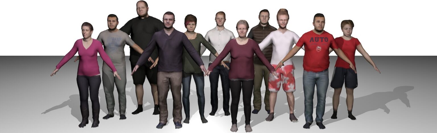 Rekonstruktion eines animierbaren 3D-Menschenmodells aus einem Video - Bild: arXiv, Video Based Reconstruction of 3D People Models